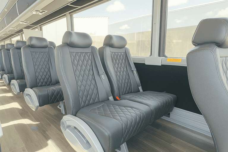 interior of Redondo Beach Charter Bus charter bus