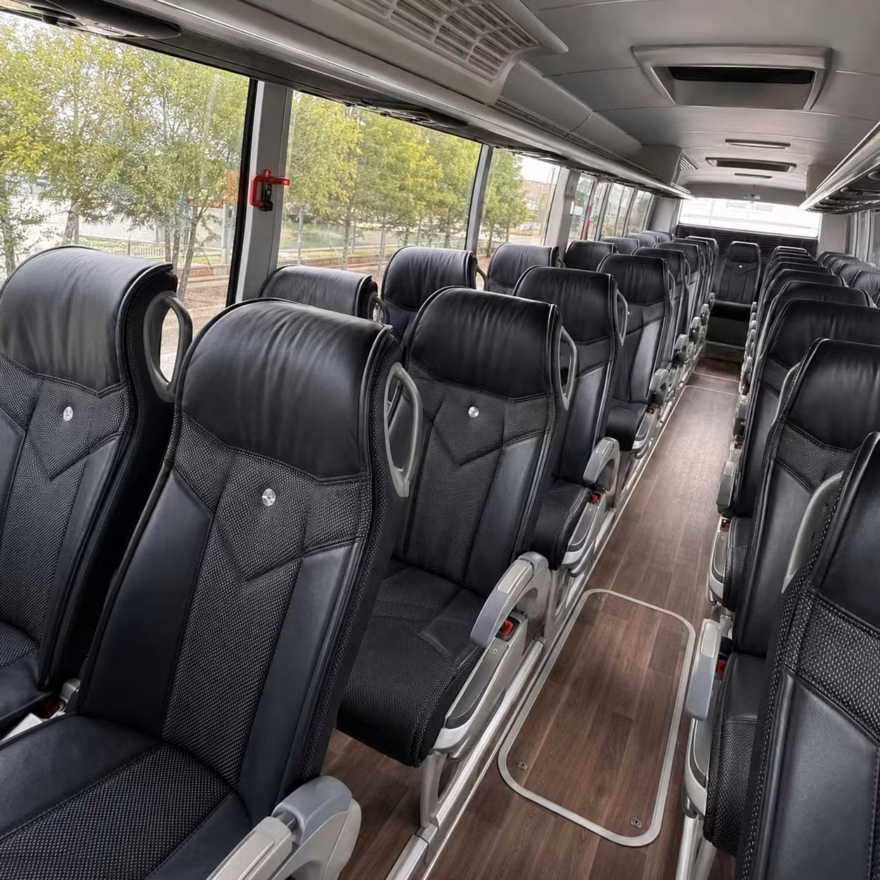 redondo beach charter bus rental interior
